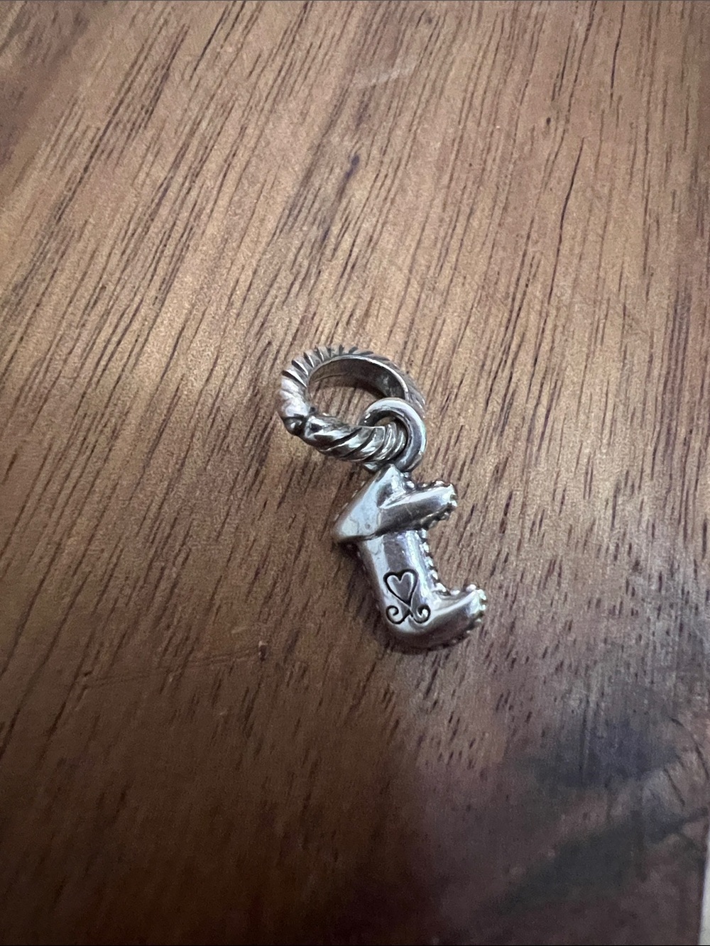 Silver Initial Charm - Letter T